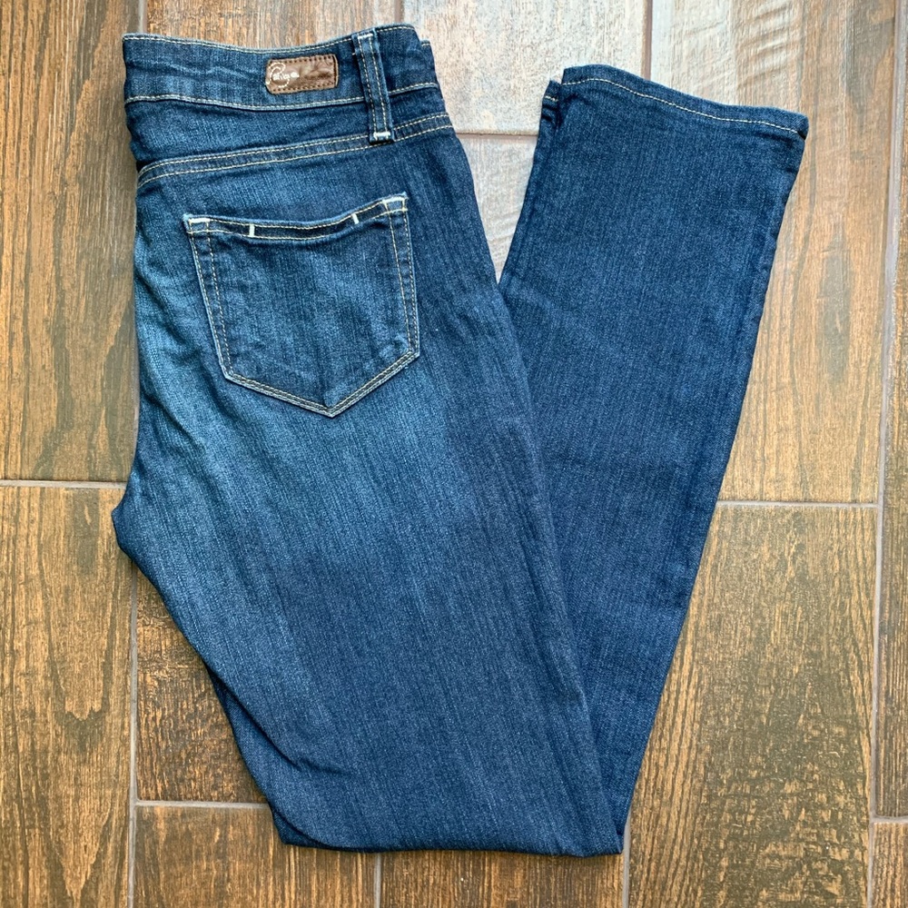 Paige Peg Skinny Jeans Dark Wash Made in USA